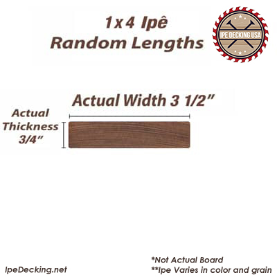 Ipe 2X4 Eased Edge Hardwood Board